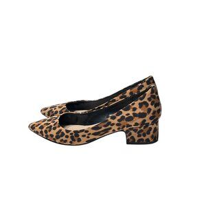 Aldo Leopard Print Block Heel Pointed Toe Pumps Size 7